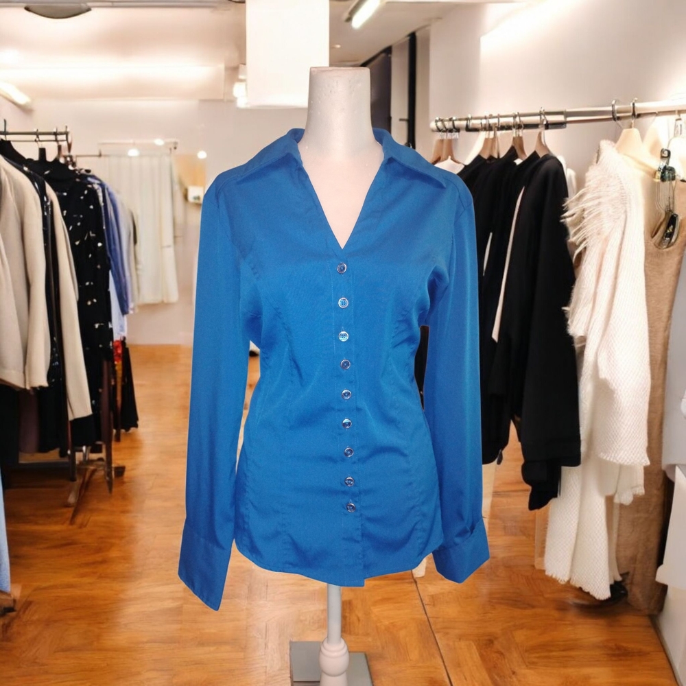 Cato Women's Blue Button-Down Shirt
